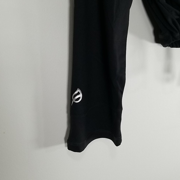 P'tula Molly Women's Top  Size XS Freestyle 3/4 Cinched Waist Baggy Black - Picture 4 of 9